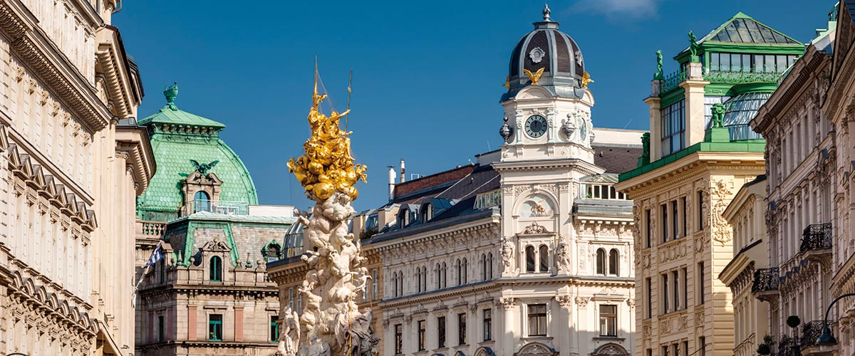 Buildings in the city of Vienna, Austria